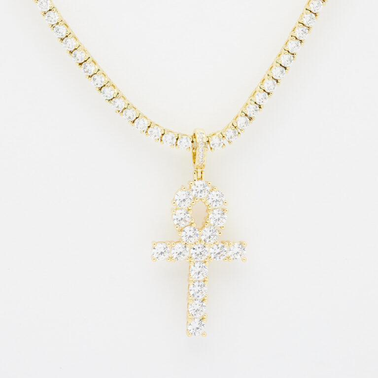 DIAMOND ANKH CROSS PENDANT