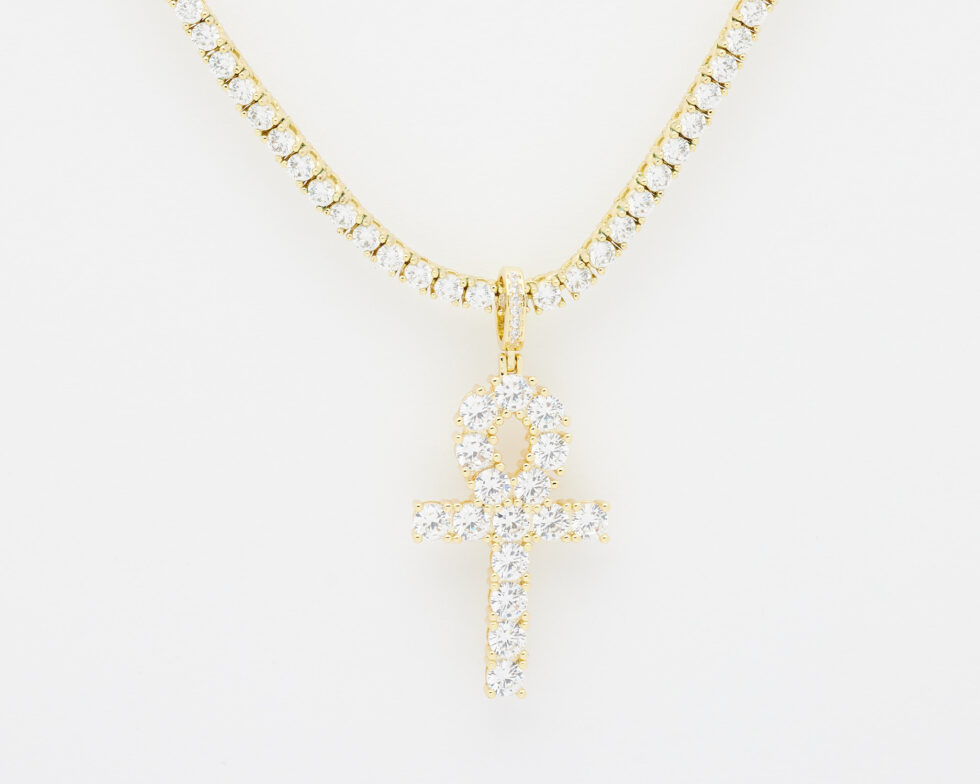 DIAMOND ANKH CROSS PENDANT