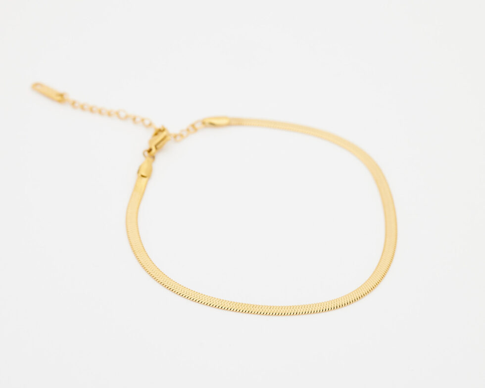 HERRINGBONE ANKLET - 3MM