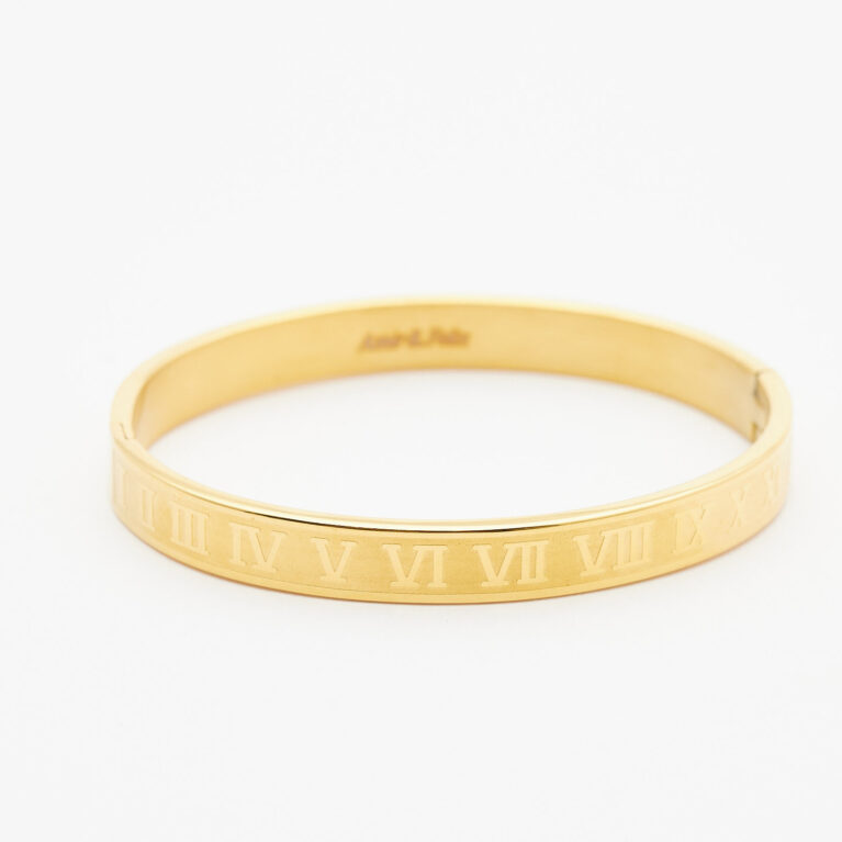 ROMAN NUMERAL BANGLE - 6MM