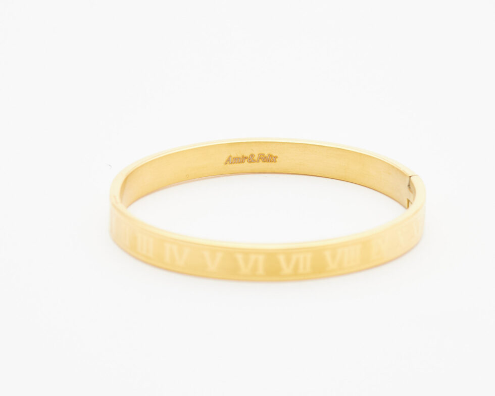 ROMAN NUMERAL BANGLE - 6MM - Image 2