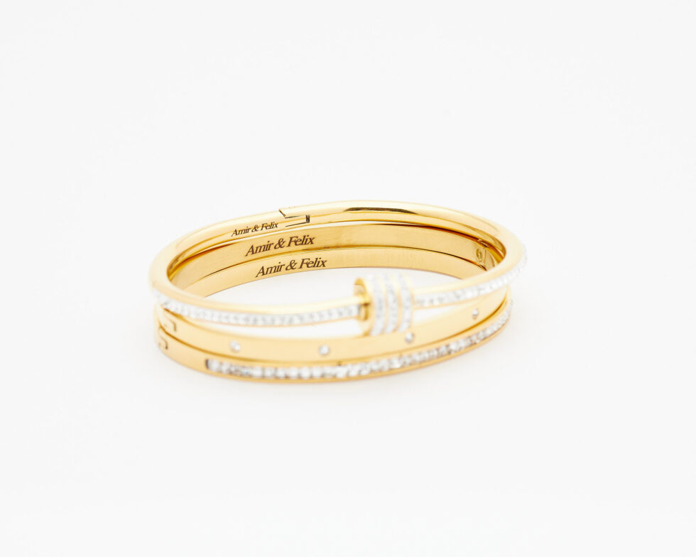 WOMAN'S BESTFRIEND BANGLE SET - GOLD - Image 3