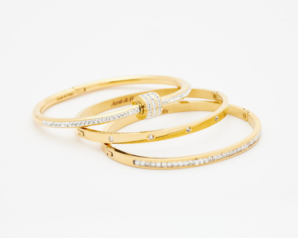 WOMAN'S BESTFRIEND BANGLE SET - GOLD - Image 2